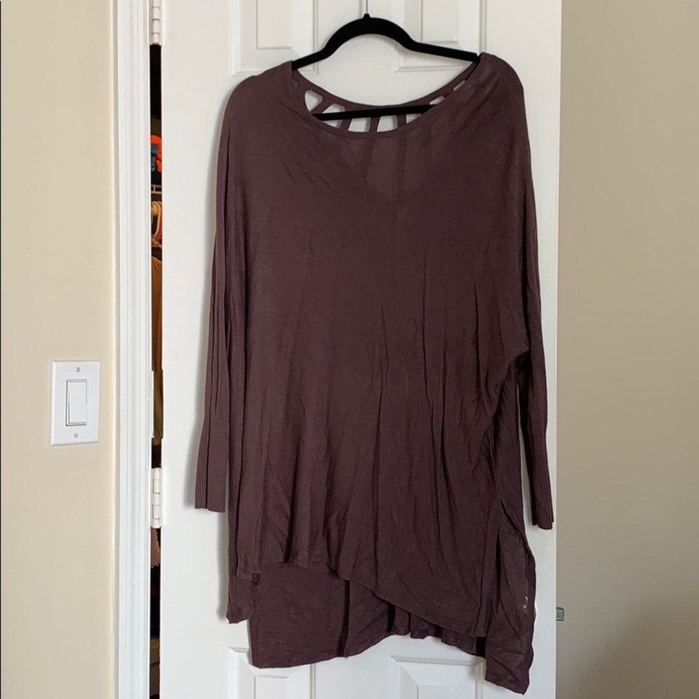 Oversized t-shirt dress with side slits
